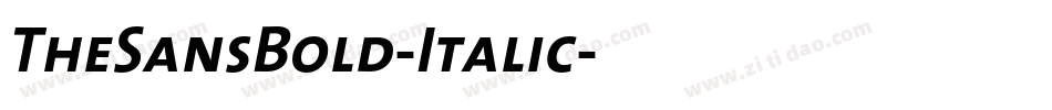 TheSansBold-Italic字体转换