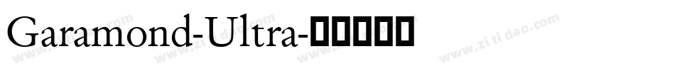 Garamond-Ultra字体转换