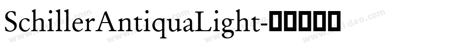 SchillerAntiquaLight字体转换