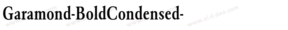 Garamond-BoldCondensed字体转换
