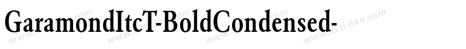 GaramondItcT-BoldCondensed字体转换