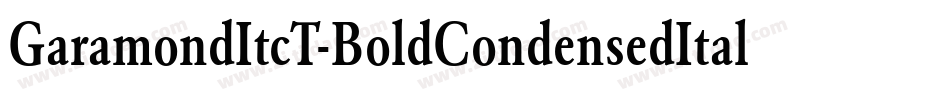 GaramondItcT-BoldCondensedItalic字体转换