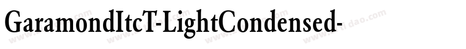 GaramondItcT-LightCondensed字体转换