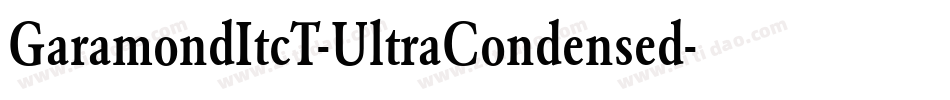 GaramondItcT-UltraCondensed字体转换