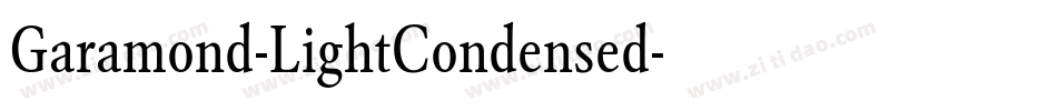 Garamond-LightCondensed字体转换