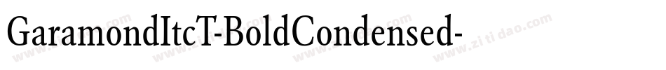 GaramondItcT-BoldCondensed字体转换