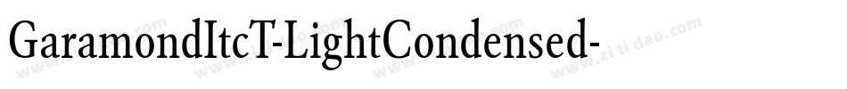 GaramondItcT-LightCondensed字体转换