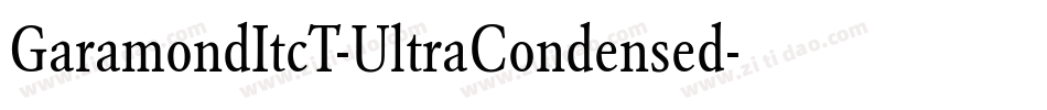 GaramondItcT-UltraCondensed字体转换