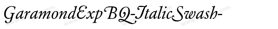 GaramondExpBQ-ItalicSwash字体转换