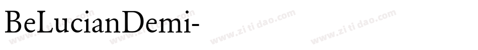 BeLucianDemi字体转换