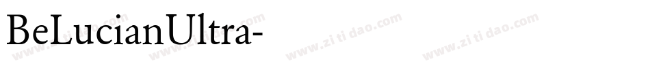 BeLucianUltra字体转换