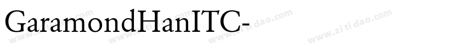 GaramondHanITC字体转换