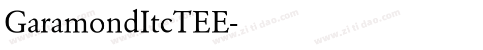 GaramondItcTEE字体转换