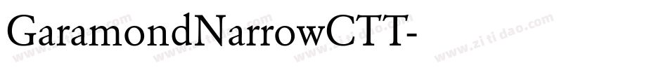 GaramondNarrowCTT字体转换
