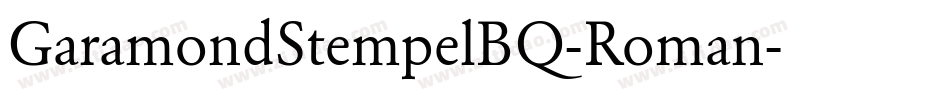 GaramondStempelBQ-Roman字体转换