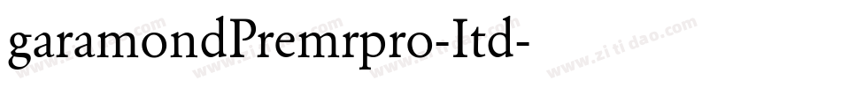 garamondPremrpro-Itd字体转换