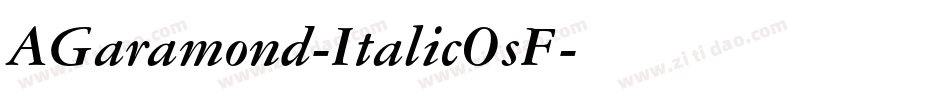 AGaramond-ItalicOsF字体转换