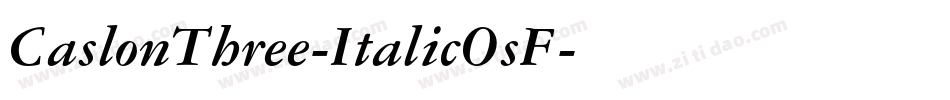 CaslonThree-ItalicOsF字体转换
