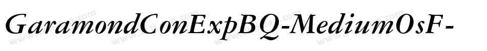 GaramondConExpBQ-MediumOsF字体转换