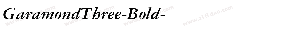 GaramondThree-Bold字体转换