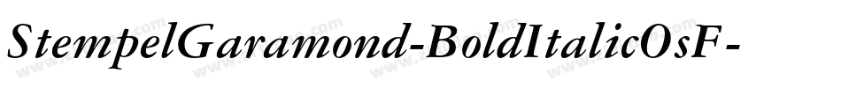 StempelGaramond-BoldItalicOsF字体转换