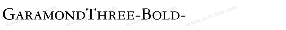 GaramondThree-Bold字体转换