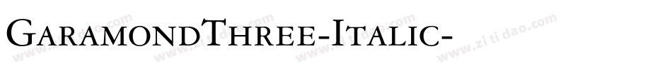 GaramondThree-Italic字体转换