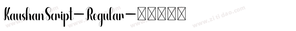 KaushanScript-Regular字体转换