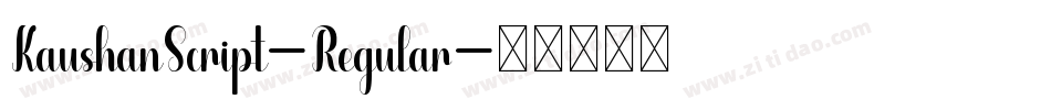 KaushanScript-Regular字体转换