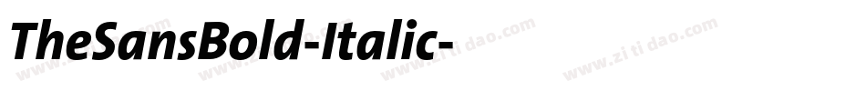 TheSansBold-Italic字体转换