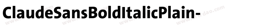 ClaudeSansBoldItalicPlain字体转换
