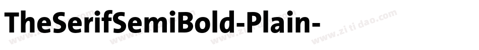 TheSerifSemiBold-Plain字体转换