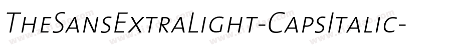 TheSansExtraLight-CapsItalic字体转换