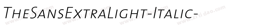 TheSansExtraLight-Italic字体转换