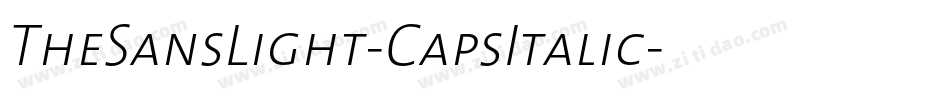 TheSansLight-CapsItalic字体转换