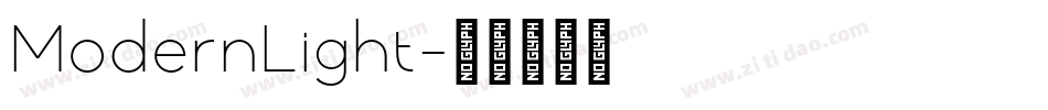 ModernLight字体转换