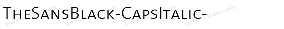TheSansBlack-CapsItalic字体转换