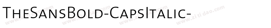 TheSansBold-CapsItalic字体转换