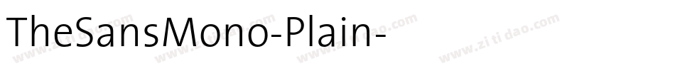 TheSansMono-Plain字体转换