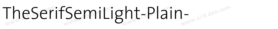 TheSerifSemiLight-Plain字体转换