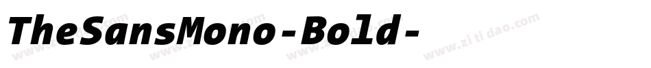 TheSansMono-Bold字体转换