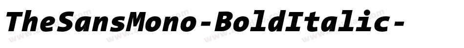 TheSansMono-BoldItalic字体转换
