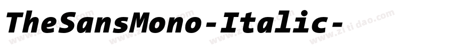 TheSansMono-Italic字体转换