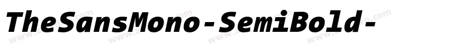 TheSansMono-SemiBold字体转换