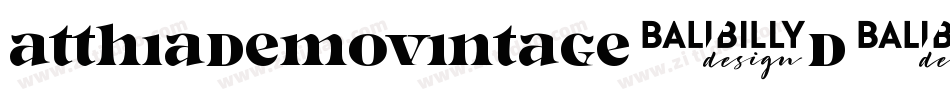 AtthiaDemoVintage-d9rql字体转换