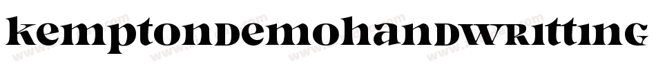 KemptonDemoHandwritting-rgvpA字体转换