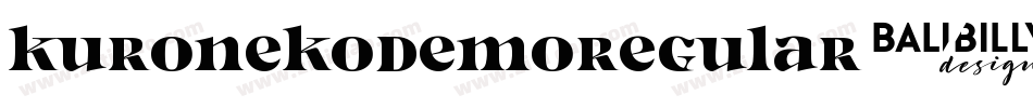 KuronekoDemoRegular-W6XA字体转换