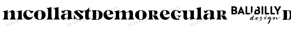 NicollastDemoRegular-DOGp1字体转换
