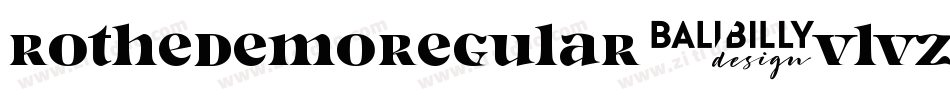 RotheDemoRegular-vLvZ字体转换