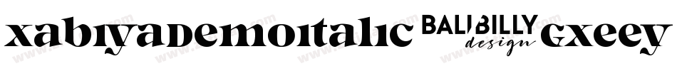 XabiyaDemoItalic-gxEEY字体转换